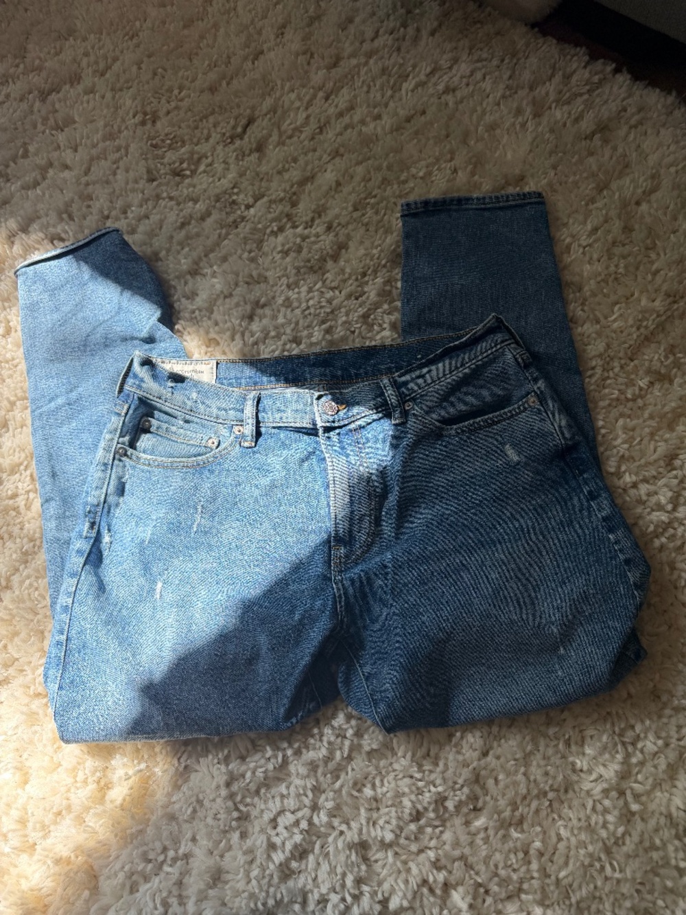 High-rise skinny Abercrombie & Fitch Classic Light Wash comfy cute High-Rise Ski